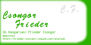 csongor frieder business card